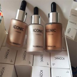 En gros emblématique london illuminateur liquide highlighters 3 nuances brillante brillante éclairage illuminant le maquillage de contour navire gratuit