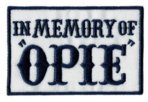 En gros À LA MÉMOIRE D'OPIE Bleu Brodé Fer Patch Moto Biker Badge Coudre Sur DIY Applique Broderie Accessoire Emblème Livraison Gratuite