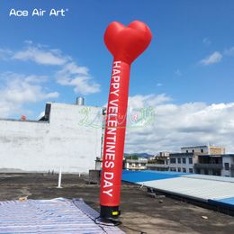 wholesale Gonflable Air 5m 16.4ft de haut Danseurs Ciel Coeur Vent Coeur Danseur Eye Catcher Décoration Pour La Saint Valentin