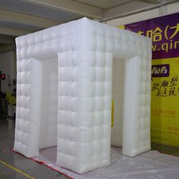 PhotoBooth gonflable en gros avec cabine photo carrée gonflable blanche à LED colorée