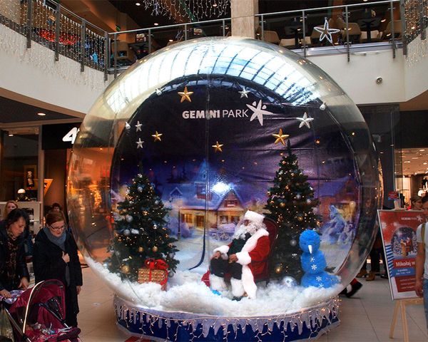 wholesale Globo de nieve inflable para decoraciones navideñas Burbuja Photo Booth Dome Carpa Fondo reemplazable 003