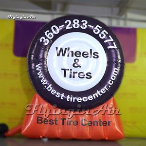 wholesale Modelo de impresión personalizado de globo publicitario de neumático de rueda inflable para exhibición de negocios al aire libre