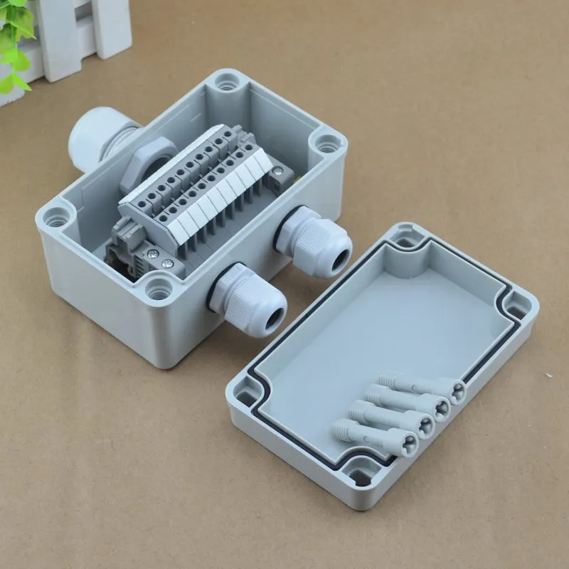wholesale IP65 Waterproof Cable Junction Box with UK Din Rail Terminal Blocks set ZZ