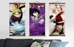 Groothandel Japanse anime scroll schilderij kakashi itachi uchiha hangende muur kunst poster huisdecor muurfoto's voor woonkamer4968551