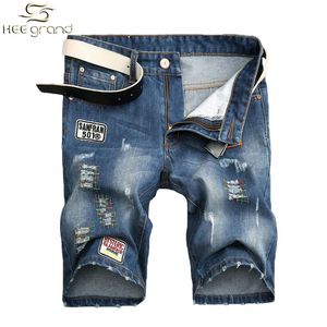 Gros-Jean Shorts Hommes Mode Trou Jeans Européen Street Style Appliques Design Plus Taille 28-38 MKN611