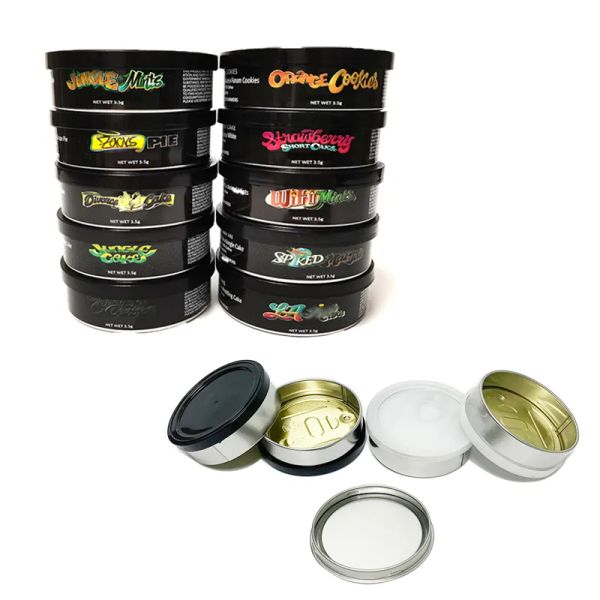 Venta al por mayor, tarro de embalaje de metal Jungle boy, lata de presión de 100 ml con pegatinas, anillo de extracción, sello de presión manual, latas de atún, 3,5 tarros BJ