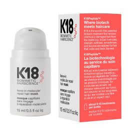 K18 al por mayor deja en reparación molecular máscara para el cabello de 15 ml de tratamiento para reparar el cabello dañado 4 minutos para revertir el daño del acondicionador nutritivo de blanqueo 1.7oz