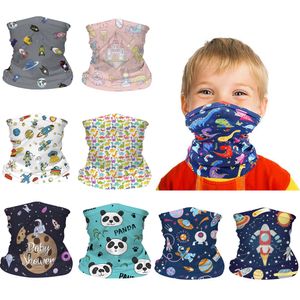 Groothandel-kids gezicht naadloze masker stofdichte cartoon nek gaaiter sjaal winddicht zonnebrandcrème kind ademend bandana voor buiten fietsen