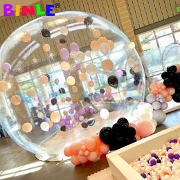 Groothandel kinderfeestje Duidelijke opblaasbare bubbeltent met ballonnen opblaasbare bubble huist tent voor buitendata camping