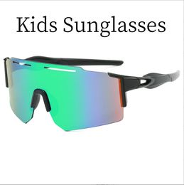 Groothandel kinderzonnebril groot frame buitenfiets stofdichte bril rijzonnebril sportzonnebril 5 kleuren