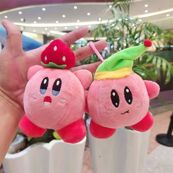 Kirby – sac d'école en peluche, petit pendentif, porte-clés en peluche, poupée de 15cm, accessoires décoratifs pour gâteau d'anniversaire, vente en gros