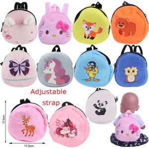 Gros Kitty Licorne Lapin Grenouille Dessin Animé Poupée Vêtements Sac À Dos Pour 18 Pouces 43Cm American Girl New Born Reborn Vêtements Accessoires Jouet