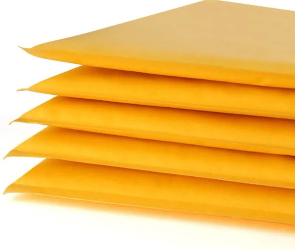 wholesale Enveloppes à bulles en papier kraft Sacs Mailers Enveloppe de navire rembourrée avec sac d'expédition à bulles Drop Ships Jaune 11 LL