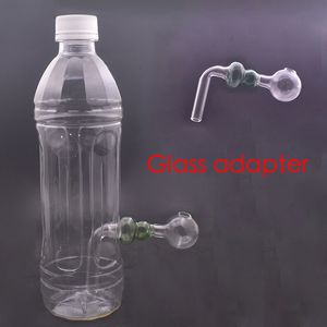 Tuyau de brûleur à mazout en verre en forme de gourde en gros, adaptateur de tabac coloré épais pour fumer en plastique acrylique, eau dab rig bongs