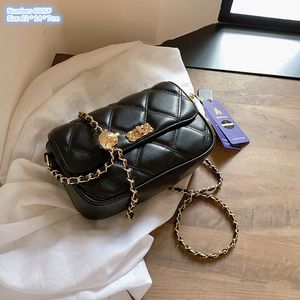 vente en gros dames sacs à bandoulière 3 couleurs couleur unie en cuir épais téléphone portable porte-monnaie petit diamant frais or boule chaîne sac noir style occidental sac à main 6005 #