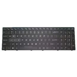 Groothandel Laptop US Bind Verlichte toetsenbord voor Clevo N850 CVM15F23USJ430H 6-80-N8500-010-1 Engels US With Black Frame