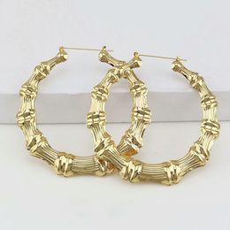 Groothandel-grote 100mm hoepel oorbellen voor vrouwen western hot koop eenvoudige huggie oorbel overdreven mode-sieraden 2 kleuren gouden roos goud