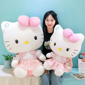 En gros grande taille chaton poupée en peluche chat poupée jeter oreiller fille enfants cadeau décoration intérieure