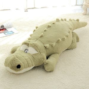 En gros grande taille fête crocodile poupée en peluche alligator oreiller coussin poupée cadeau d'anniversaire