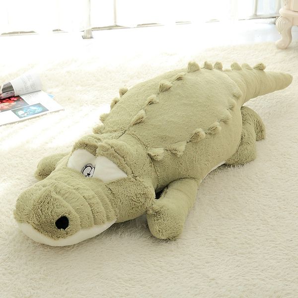 En gros grande taille fête crocodile poupée en peluche alligator oreiller coussin poupée cadeau d'anniversaire