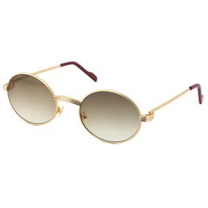 Groothandel groter 1186111 metalen zonnebrillen voortreffelijk zowel mannen als vrouwen adumbrale bril UV40 Lens Size55-22-140 mm Zilver 18K Gold Frame 246U