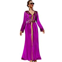 Groothandel nieuwste ontwerp Jubah Muslima Long Shirt Hand Hand Garde rok Abaya Maxi Kaftan Jurk Eid Islamic Clothing