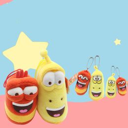 Groothandel lachende worm knuffel creatief cadeau pop pop speelgoed sleutel hanger decompressie grappig