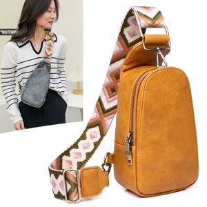 Sac banane en cuir pour femmes, sacs à bandoulière polyvalents pour dames, sac de poitrine rétro, support de Shopping pour téléphone, vente en gros