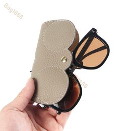 Étui à lunettes de soleil portable en cuir pour hommes et femmes, vente en gros, housse de protection pour lunettes de soleil