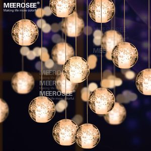 Lámpara colgante moderna LED de cristal, luces interiores, lluvia de meteoros, luz de techo, decoración del hogar, ducha meteórica, barra de escalera, Dropligh