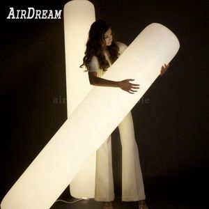 Columna inflable LED al por mayor, pilar de iluminación publicitaria que cambia de color con impresión de logotipo para la promoción del evento del banquete de boda