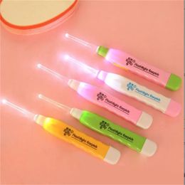 Wholesale LED light Ears Cleaner Earpick Remove Ear Wax Baby Child Earss Spoon Curette Ears Cleaning Ear Care JL1909