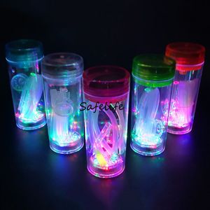 Groothandel Light Up Travel Draagbare Plastic Waterpijp LED Waterpijp Shisha Cup Set voor Auto Roken Waterpijp Flessen