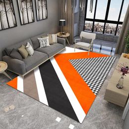 Tapis de salon en gros tapis de sol moderne simple grand tapis de tapis ménage épaissi le tapis de salon lavable