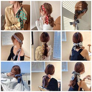 Gros Long Bandeau Cravates pour Femmes Coeur Dot Imprimé Mode Bandes De Cheveux Corde Poils Style Conception Outils