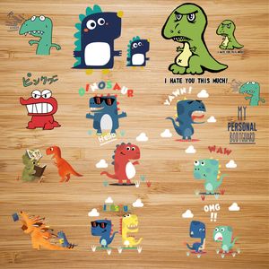 Groothandel Mooie dinosaurus #2 IJzer op overdracht Vinylstickers Kleding rugzakken DIY WASABBABELE Warmtepersstickers HTV Design T-shirt Hoodie Cap Zakken Patches groot klein