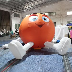 wholesale Le ballon de beaux personnages gonflables joue le modèle de dessin animé géant d'homme orange pour le jouet publicitaire