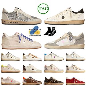 Groothandel lage OG originele Ball Star handgemaakte suède platform designer schoenen bovenste vintage zilveren dames heren Italië merk gouden glitter sneakers trainers