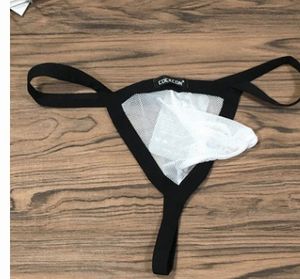 Prix bas en gros 3 pcs / lots Sous-vêtements transparents en maille sexy U Convex pour hommes (21,95