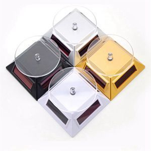 Wholesale-low PrSolar Rotation Showcase Solar Powered Turntable Rotary Jewelry Display-stand te koop