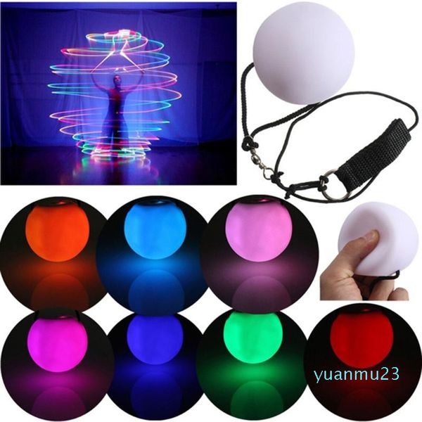 Al por mayor-Luminescent Throwing Ball Multi Color Light Malabares Thrown Balls para accesorios de baile como el traje de festivales de música de danza del vientre