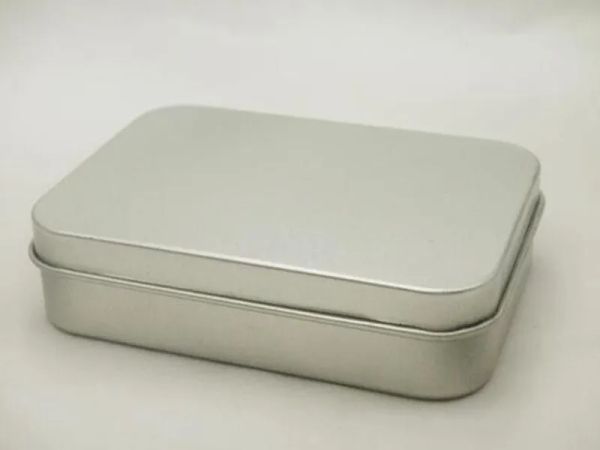wholesale Lujosa caja de lata de metal plateado para encendedor de aceite Estuche de regalo LL LL