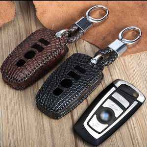 Groothandel Luxe Crocodile Auto Key Bags Mercedes BMW Volkswagen Toyota Sleutelhanger Ringen Leren Auto Merk Sleutel Houder Mannen Tas