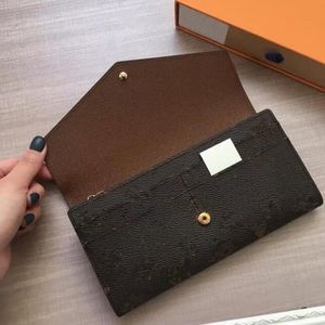 Venta al por mayor de lujo famosa moda mujer cartera titular de la tarjeta ranura monedero damas con caja de alta calidad envío gratis