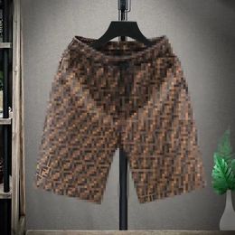 Groothandel Luxe heren- en damesdesigner geruite gestreepte shorts Zomermode Streetwear Sneldrogende badkleding Strandbroeken met print Azië z1