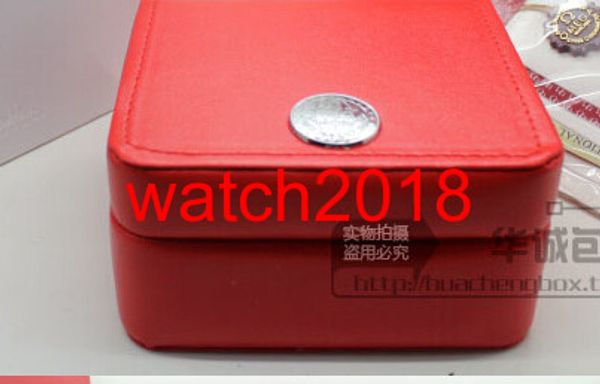 Cajas de RELOJ de lujo al por mayor Nueva caja roja cuadrada para relojes Etiquetas y papeles de tarjetas de folletos en inglés