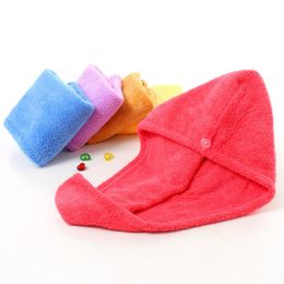 Groothandel Magic Quick Dry Hair Douch Caps Microfiber Handdoek Drying Turban Wrap Hat Caps Spa Bading LX7895