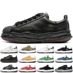 Groothandel Maison Mihara Yasuhiro Blakey OG Sole Canvas Originele lage heren Sportsneakers Dames Trainers Groen Black Geel MMY Retro-schoenen EUR 36-45