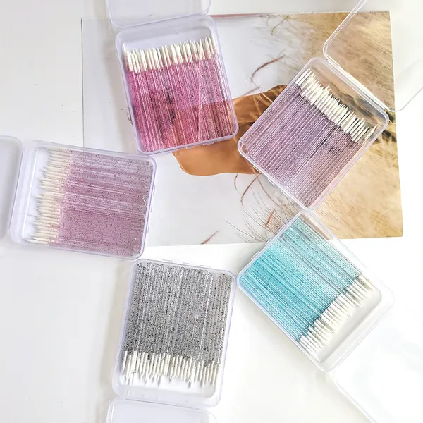 Outils de brosses de maquillage en gros 100 pcs packs de brosses eye-liner jetables brosses en nylon en fibre de brosse