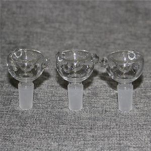 Groothandel mannelijke 14 mm glazen kommen Clear Hookah Bong Bowl Bubble for Water Pipes Glass Bongs Dab Rigs